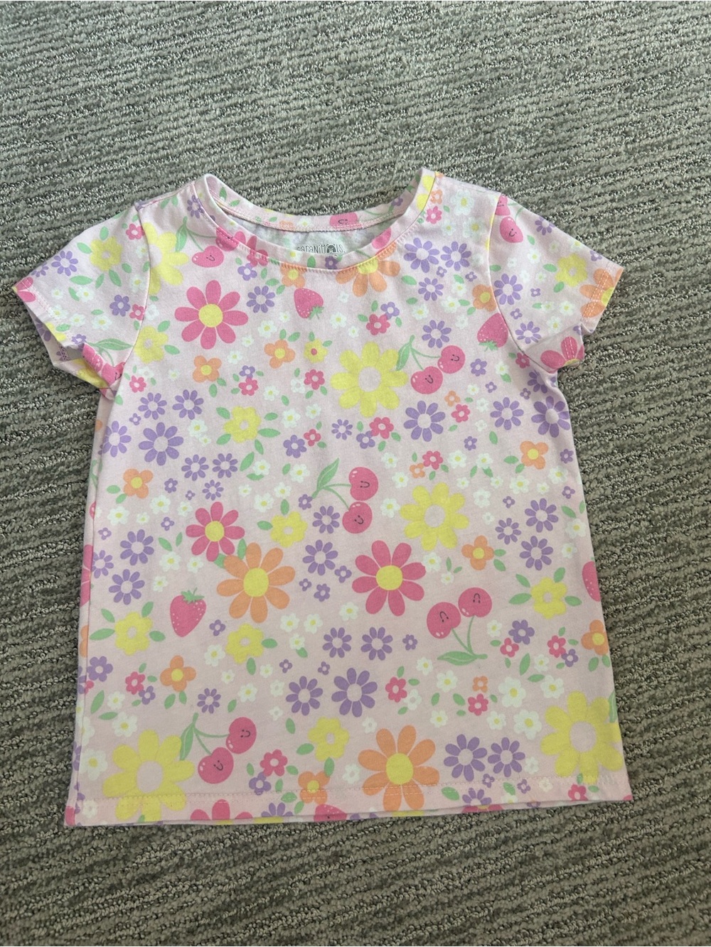 Garanimals Pink Floral & Cherry Short Sleeve Tee